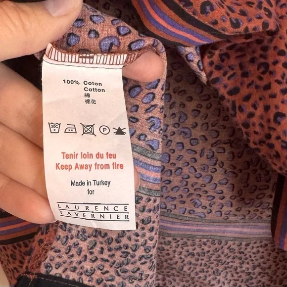 Laurence Tavernier Gabi Women's 100% Cotton Nightshirt Long Sleeve Size XS - Picture 5 of 5